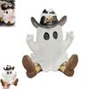 Cowboy Specter Statue Ornaments with Boots Halloween Ghost Ornaments Funny Specters Ornaments for Home Porch & Garden