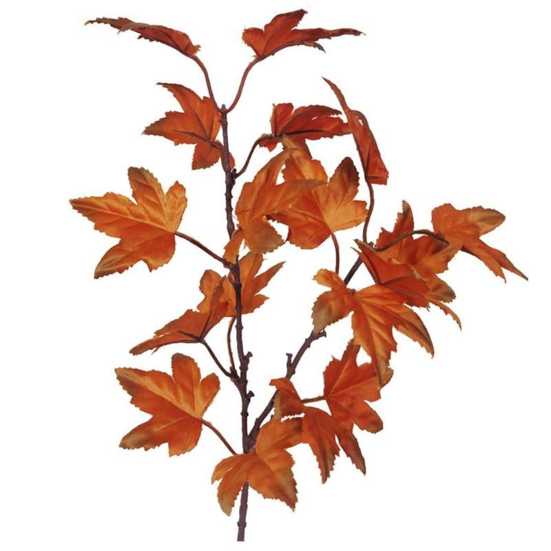 

4 шт. искусственные кленовые листья ветки 39 см искусственные осенние листья растения для дома, кухни, фермерского дома, стол на День благодарения, камин, декор на Хэллоуин коричневый