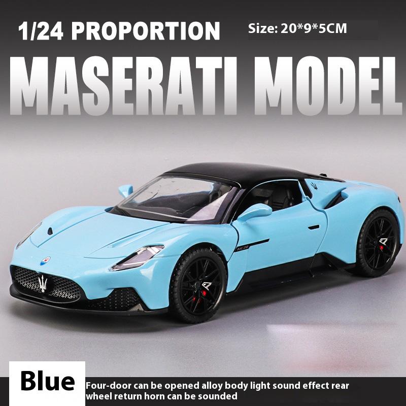Diecast 1/22 Maserati MC20 Super Sports Car Alloy Model Sound & Light Pull Back Toy Boy Sports Car Toy Birthday Present for Kid