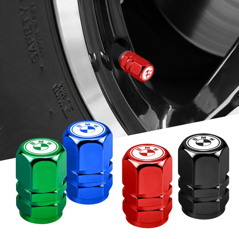 LLIT4 4Pcs Alloy Car Valve Cap Wheel Valves Dust Cover Tire Accessories For BMW E53 Performance E30 E90 F20 M E34 F30 X4 X5 X6 F40 F10