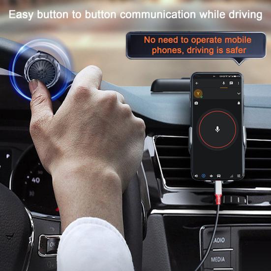 Wireless PTT Button for ZELLO Walkie Talkies Bluetooth-compatible Network Required Persistent Connection Push-to-Talk Switch Controller for App