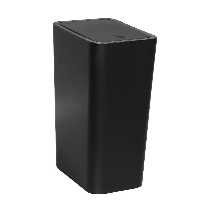 Press-Type Large Capacity Trash Can with Lid for Living Room, Kitchen, Bathroom, or Toilet - Hands-Free Operation