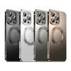 Alloy Frame | Magnetic Rotating StandIPhone 16 Pro Max Case, IPhone MagSafe Compatible, Ultra-Thin Metal Shockproof Frosted - Titanium