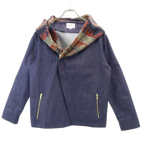 Brand New HB Gypsy Riders Jacket M Blue Shawl Collar Hooded Denim Jacket Men's Used
