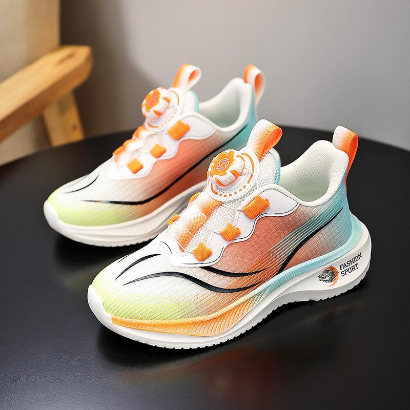 Children's Running Shoes Girls Summer New Mesh Breathable Sports Shoes Medium and Large Boys Wear-resistant Non-slip Sports Classmates