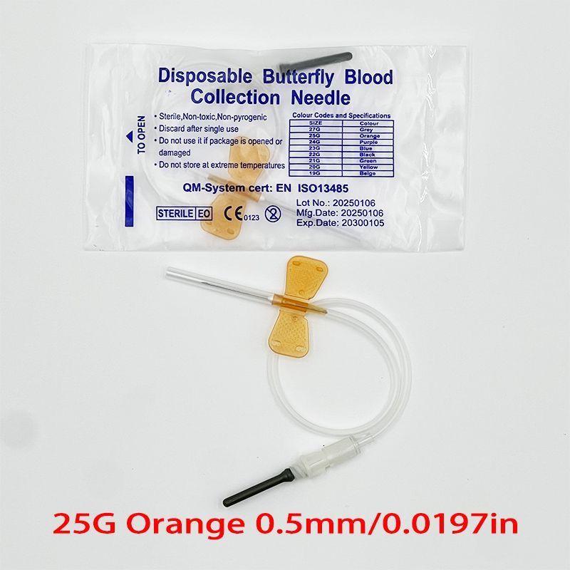 Veterinary Disposable Sterile Double-Bladed Venous Blood Collection Needle for Cats and Dogs, 50-Pack Affordable Packaging