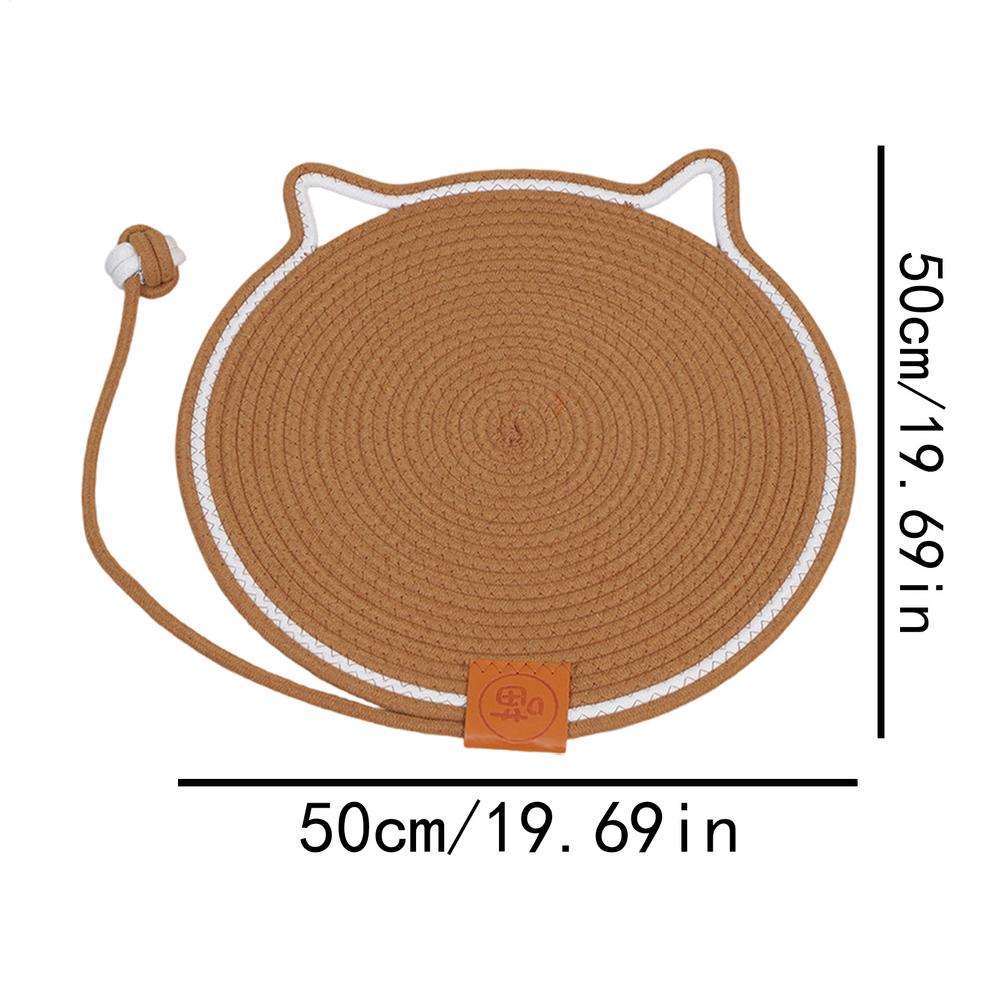 Cat Scratch Pad Cotton Rope Cat Mat Pad Protector with Ball Toy Cat Scratch Furniture Protector for Sofa Couch Carpet Furniture кофейный