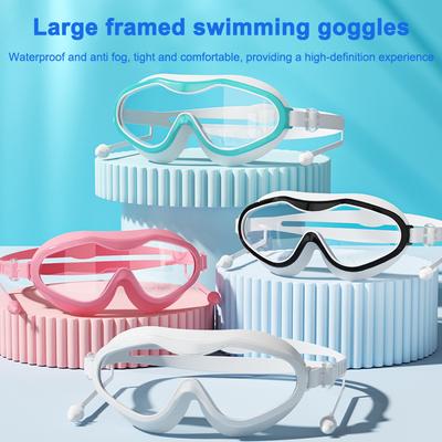 Outdoor Swim Goggles Anti-Fog Wide View Scuba Diving Swimming Glasses With Earplugs For Adult Youth