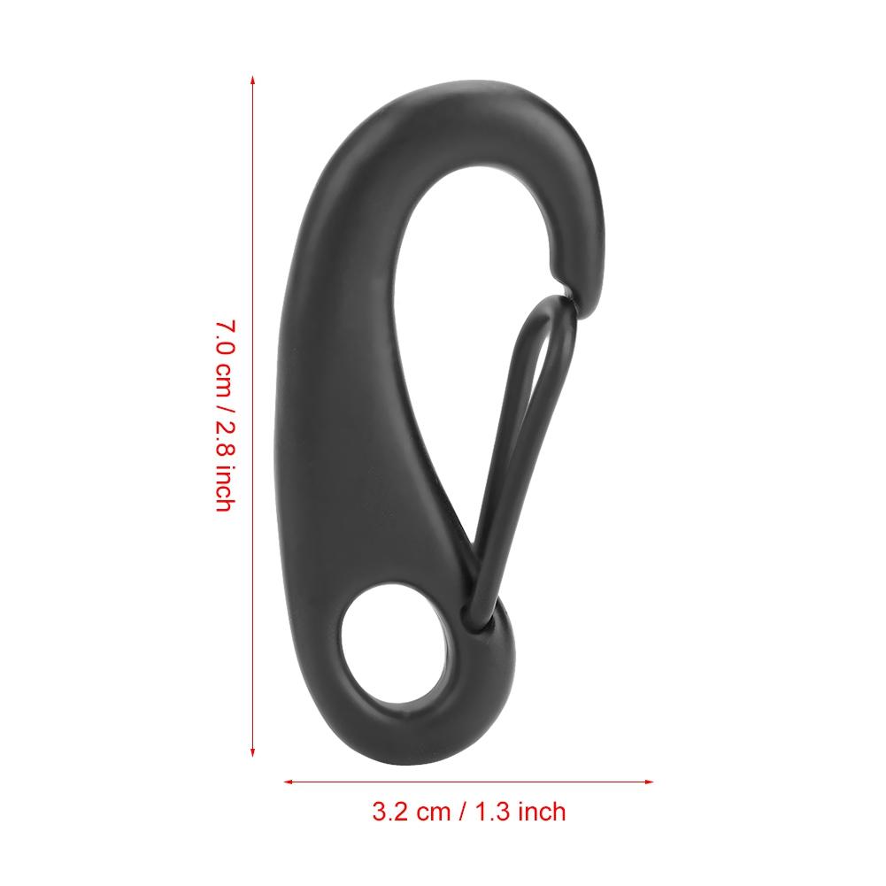 316 Stainless Steel Snap Hook Clip Bolt Kit Scuba Diving Accessory (70MM, Black)