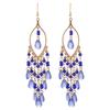 Bohemian Ethnic Long Antique Gold Color Water Drop Earrings for Women Colorful Bead Tassel Earring Pendientes Mujer