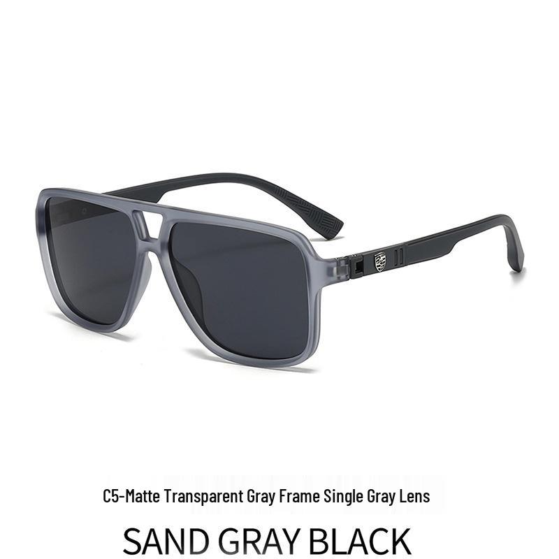 New Classic Men's Polarized Sunglasses with Spring Hinges for Outdoor, Driving, and Fishing Activities.