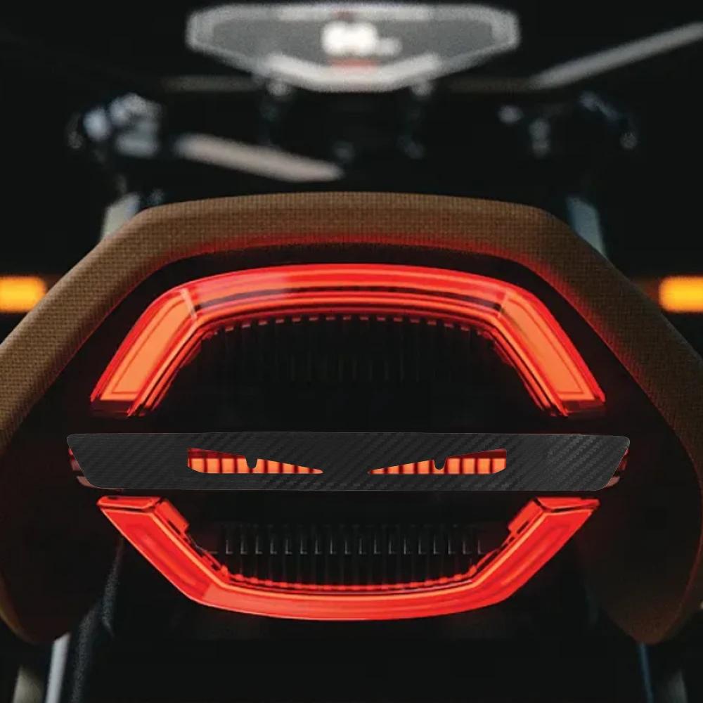 1-4pcs New Carbon Fibre Car Stickers Brake Tail Light Warning Stickers Personalized High End Creative Decals Auto Accessories