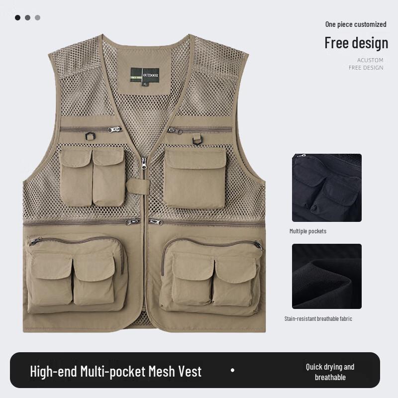 Qian Yi Yang Outdoor Mesh Multi-Pocket Quick-Dry Vest 6XL