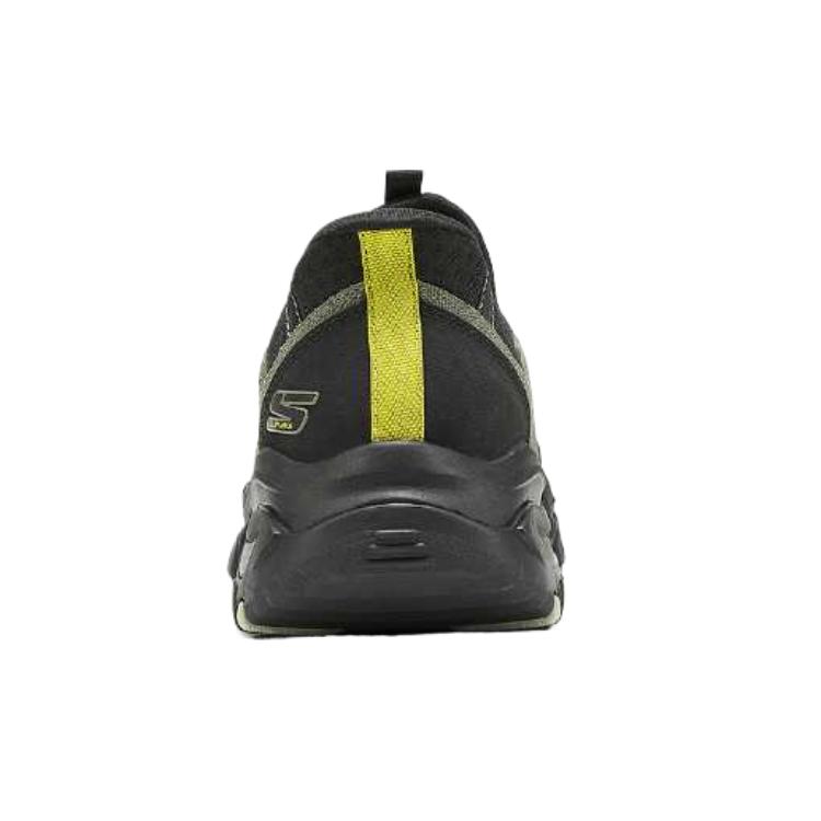 Skechers Outdoor Mesh Synthetic Leather Thick Sole Round Toe Breathable Outdoor Functional Shoes Men Shoes 237778C-OLBK