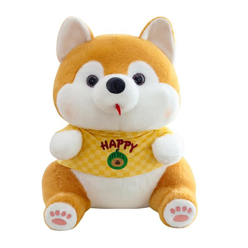 Puppy Husky Wearing Clothes Cartoon Plush Doll Kids Birthday Gift Home Decor