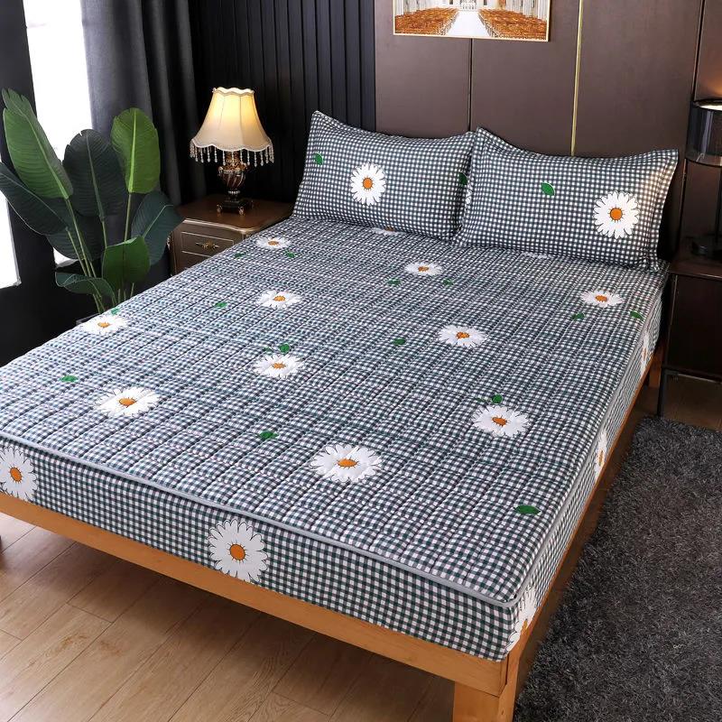 Thickened Quilted Bed Cover Non-slip One-piece Bed Cover Sheet Mattress Protection Cover Simmons Protective Cover All-inclusive