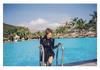 Korean Style Long Sleeve Skirted One-Piece Bikini Swimsuit with Sun Protection - Women's Conservative Slimming Swimwear