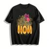 I Love You Mom Heart Print Casual Tee For Mother's Day Gift Pure Cotton T-shirt