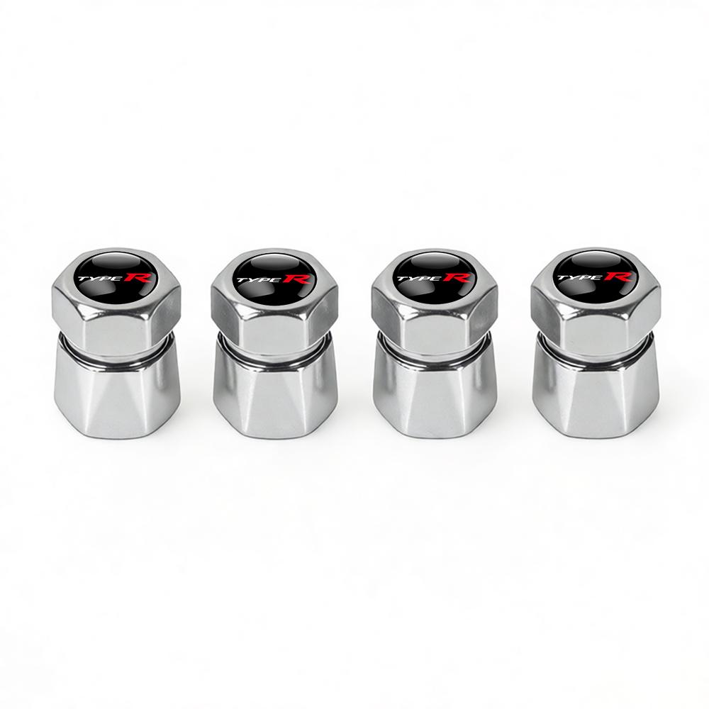 4Pcs Aluminum Car Tire Valve Caps Diamond Tyre Valve Airtight Cover Waterproof Dust For Honda City Odyssey CIVIC CRV Automobiles