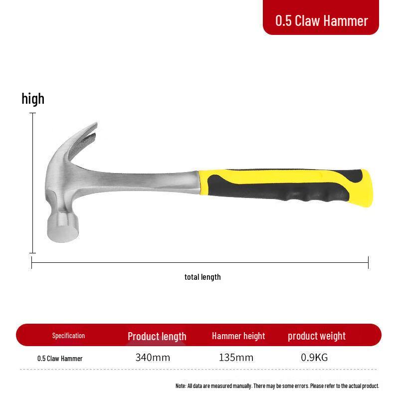 SMVP Integrated High-Carbon Steel Claw Hammer Set CN plug (adapter included)