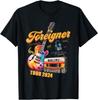 Foreigner Band Tour 2024 Black Short Sleeve All Size  Gift Friend BT308 Unisex T-Shirt