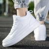 Men's Shoes Autumn and Winter New Medium and High-top Board Shoes, Youth Platform Sports and Leisure Shoes, Men's Height-increasing White Shoes, Tren