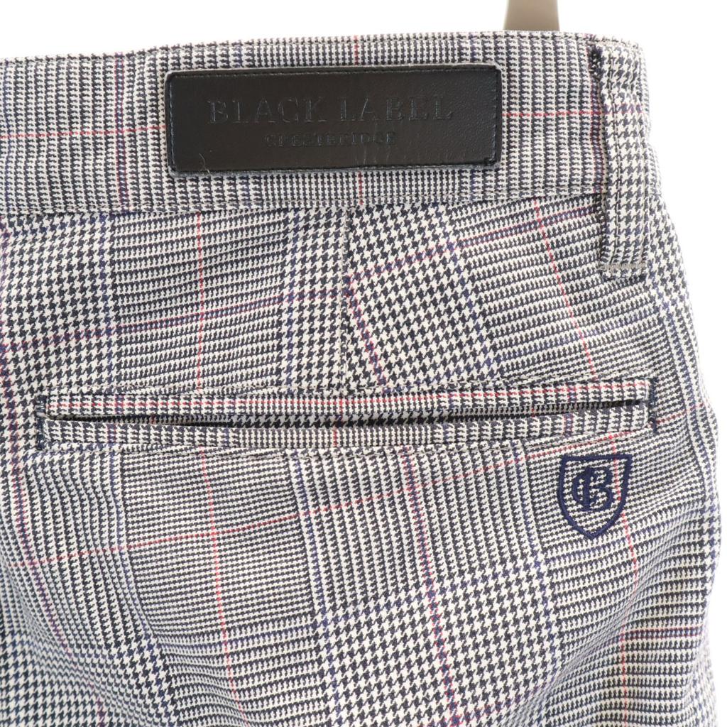 BLACK LABEL CRESTBRIDGE Glen check Long pants 70 white Men's Used