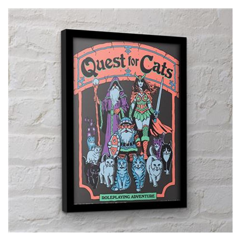 Steven Rhodes Quest For Cats Framed Poster