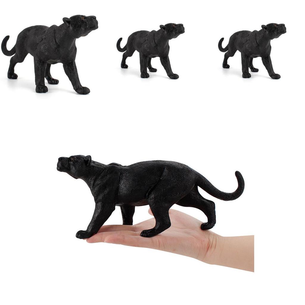 Black Panther Pvc Wildlife Model With Realistic Detailing For Collection And Display