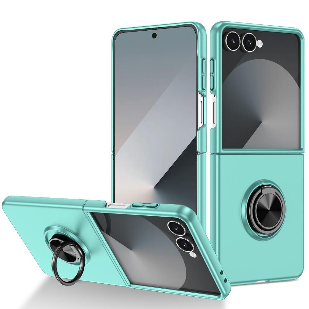 Fashion Protective Case for Samsung Z Flip 8 7 FE 6 5 Invisible Metal Plate Magnetic Car Mount Rotating Stand Anti-scratch Cover
