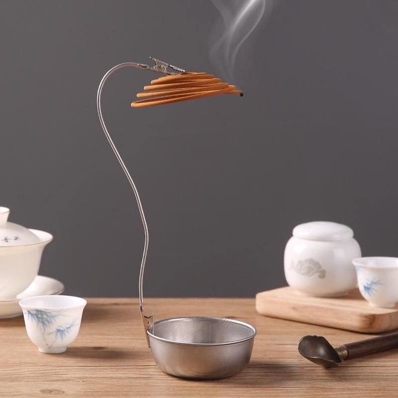 Portable Double Ended Mosquito Coil Holder Stand Multi-Function Stainless Steel Incense Clip Rack Photo Card Label Organizer