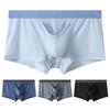 Men Cotton Underpants Color Matching Elephant Nose U Convex Thin Mid Waist Soft