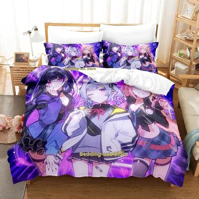 Nouveau Ensemble de Literie Kotoko Torahime Simple Jumeaux Lit Simple Lit Double Queen King Size Ensemble de Lit Adulte Enfant Chambre à Coucher Parures de Drap Housse Couette Lits Anime