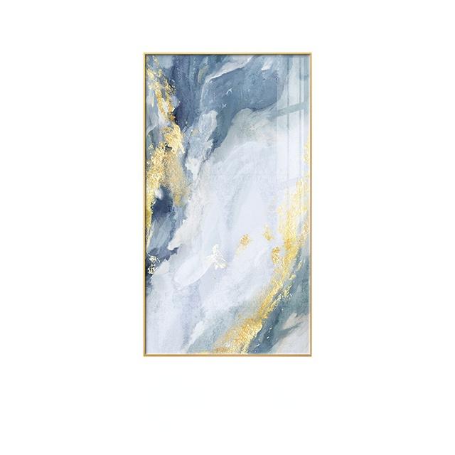 Nowoczesne, luksusowe obrazy do dekoracji wnętrz Hotel skandynawski, salon, plakaty i druki artystyczne Złota folia Abstrakcyjne obrazy na płótnie