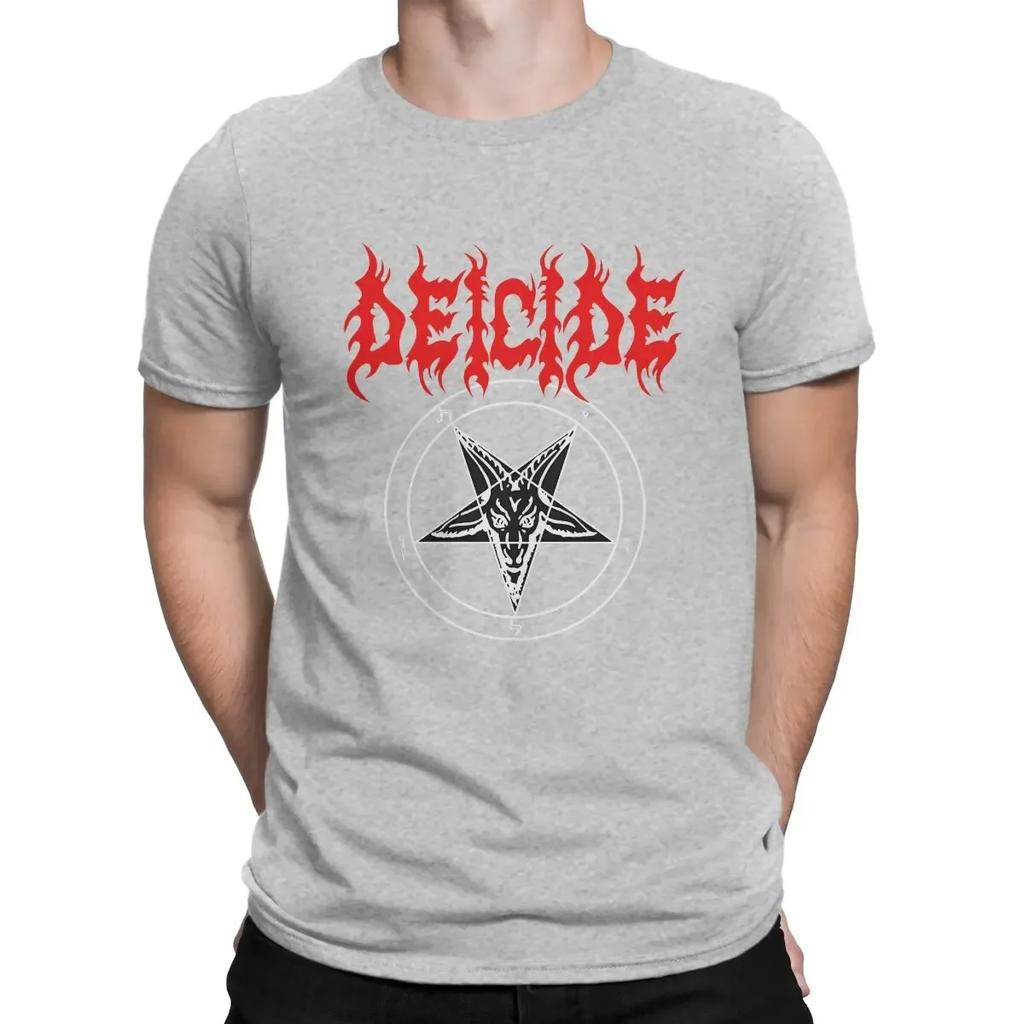 Pentagram Death Metal Men TShirt Deicide Crewneck Short Sleeve Fabric T Shirt Humor Top Quality Birthday Gifts