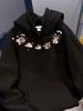 Youth Velvet Cartoon Hooded Sweatshirt - Casual Autumn/Winter Trend for Couples
