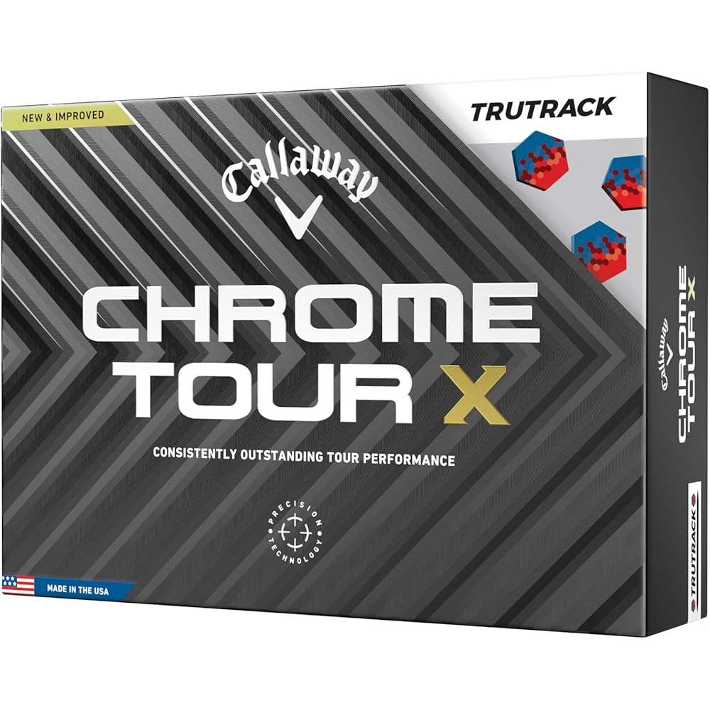 Callaway Chrome Tour X Golf Balls 4-Piece Structure 12 Count White