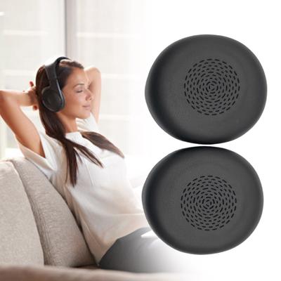1Pair Ear Pad Replacement Protein Leather Earpads Ear Cushions Sponges Cover Earmuffs for Jabra Evolve2 75 Headphones