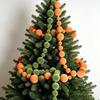 Multicolor Flocking Ball String Mixed Size Christmas Ball String  Home Decoration