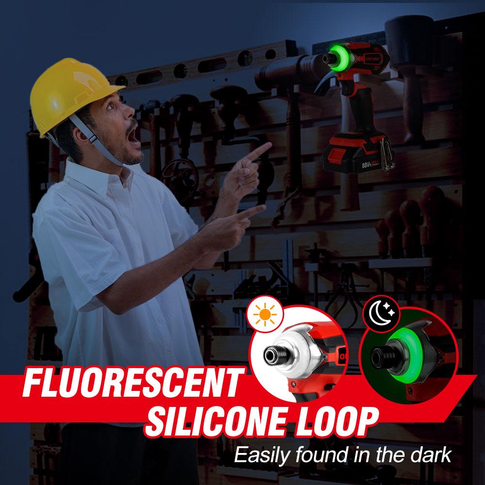 ONEVAN 588N.M Brushless Electric Drill Cordless Screwdriver With 3 LED Light 5 Speed Torque Lithium-Ion Battery For 21V 18V Tools