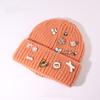 New Autumn and Winter Hat Women's Multi Button Thick Thread Knitted Woolen Hat Warm Ear Protection Bag Head Hat Pullover Cold Hat