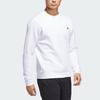Adidas Simple Round Neck Sports Embroidered Pullover Sweatshirt Men Sweatshirt White IU4517