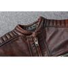 Chinesische Größe Echte Kuhlederjacke Herren Motorradjacken Echtes Rindsleder Vintage Herren Ledermantel Bikerkleidung