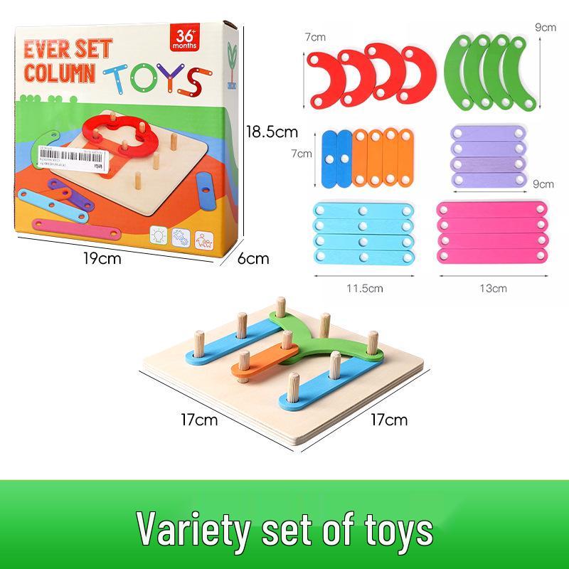 

Montessori Versatile Shape Stacking Wooden Puzzle Toy for Children s Early Education