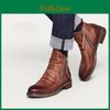 Autumn Products New And Spring Double Side Zipper Nonslip Sole Mens Boots Mens Leather Shoes Plus Size Fashion Mens Martin Boots