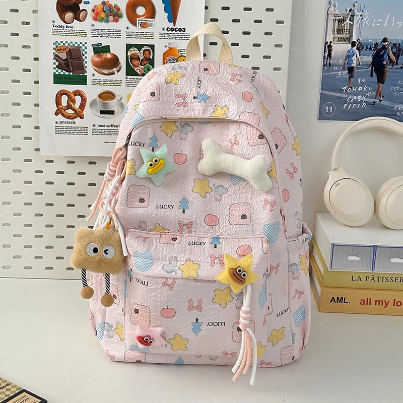 School bag High value college student school bag ins Cute large capacity soft girl girl backpack Versatile travel backpack