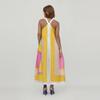 Women's Casual Seaside Resort Dress Color Block Patchwork Printed Sleeveless Dresses
