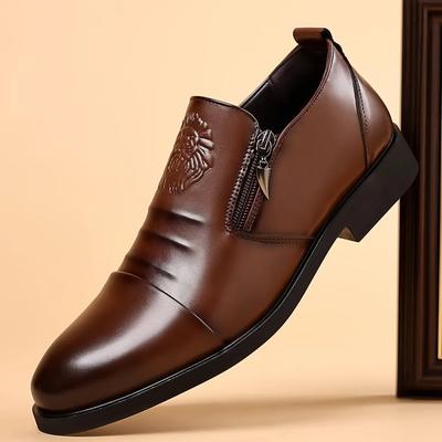 Herrenschuhe Große Größe 48 Niedrig geschnitten mit Reißverschluss Lässige Lederschuhe Herren Slipper Schuhe Oxford Schuhe für Herren Sapato Social Masculino