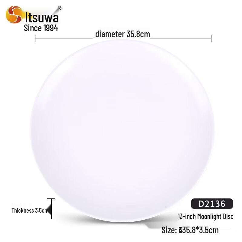 Wuhe 13-Zoll Weiße Runde Melamin-Servierplatte