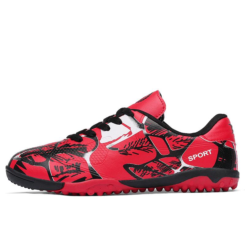 Factory direct sales low-top football shoes children adult men and women broken nail training artificial grass sports shoes